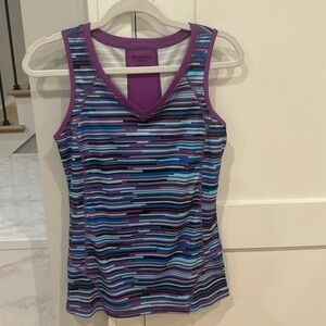 Tek Gear Women's Striped Tank Top in Purple and Blue